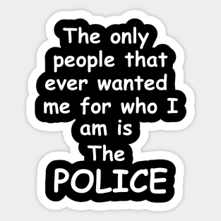 Police W/B Sticker